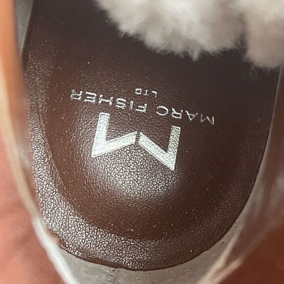 Marc Fisher Womens Size 9 LTD Izzie Maroon Brown Suede Shearling Ankle Boots NEW - Picture 6 of 10